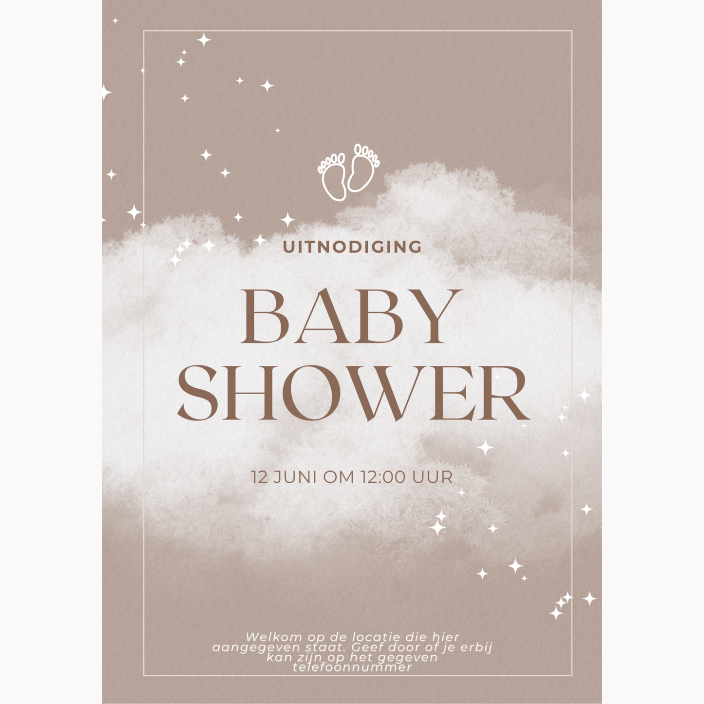 Babyshower Uitnodiging
