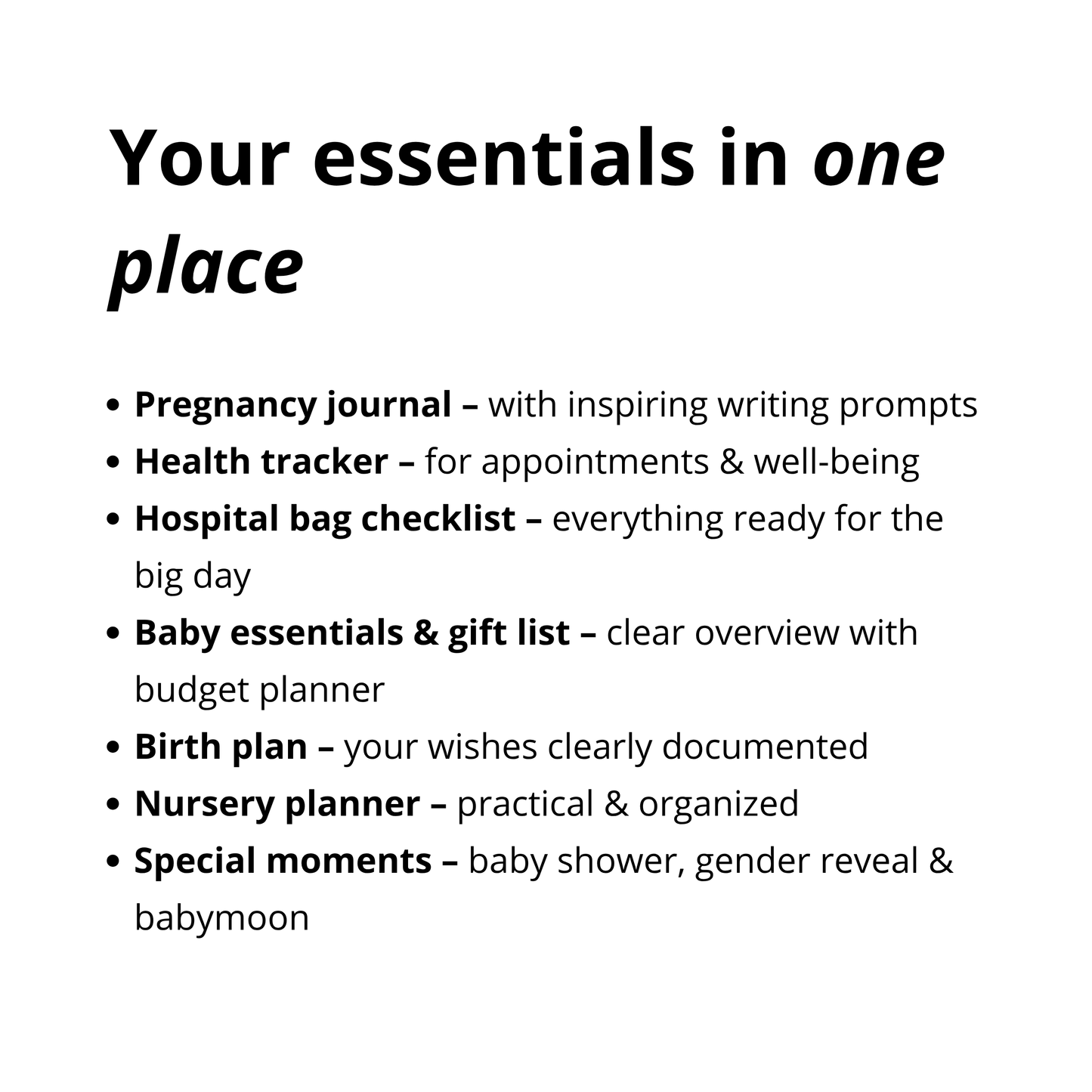 Zwangerschapsplanner Bundel