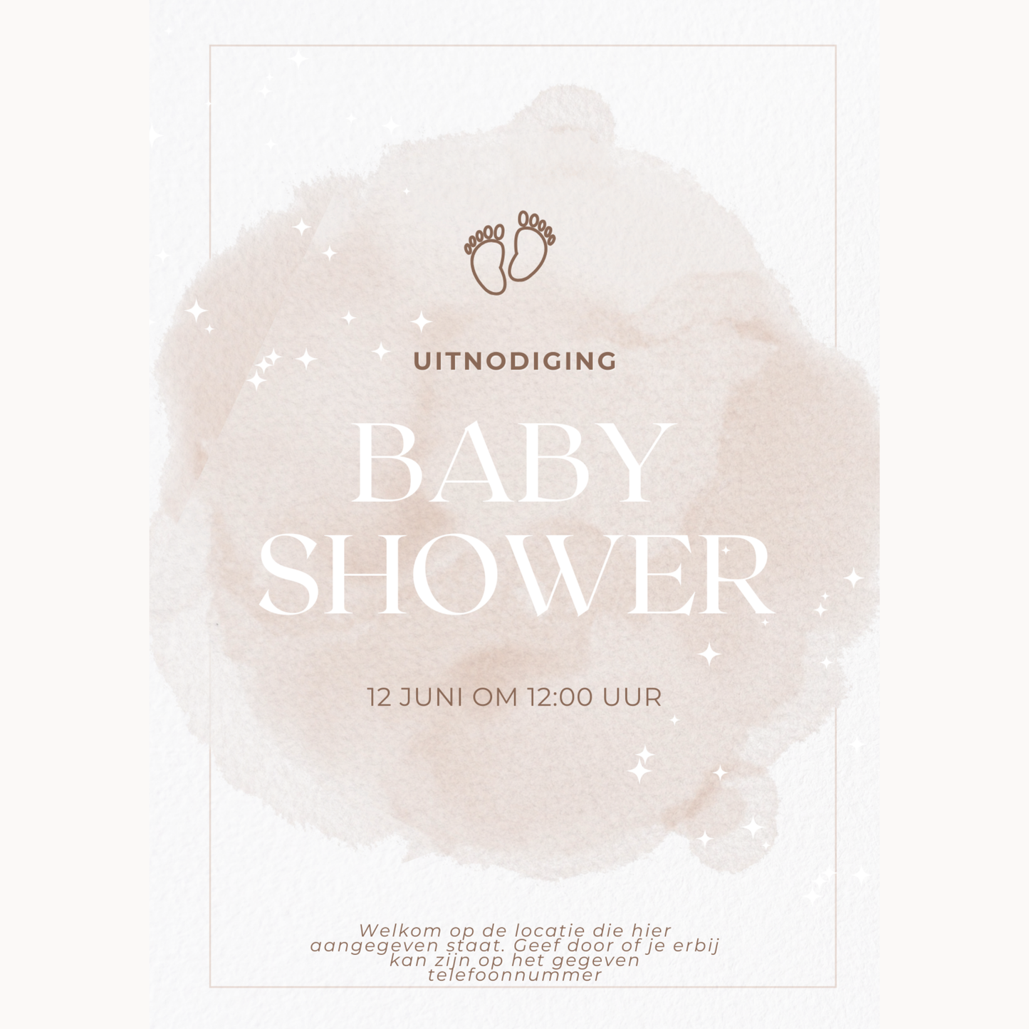 Babyshower Uitnodiging
