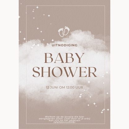 Babyshower Uitnodiging